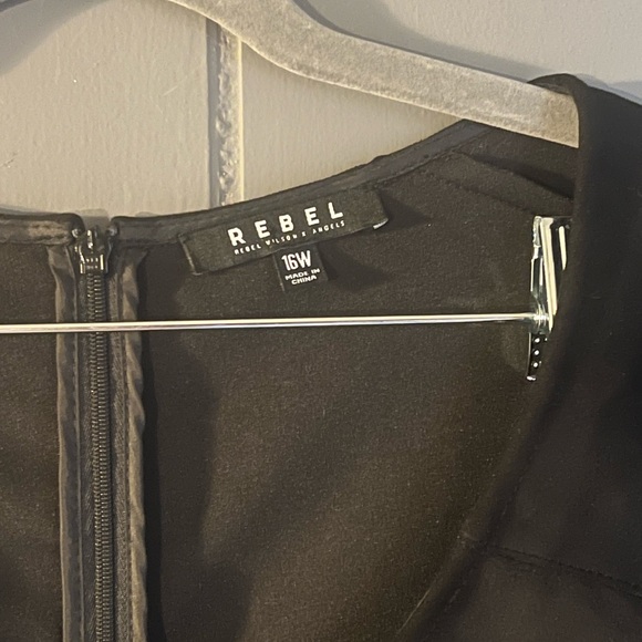 Black Faux Suede Rebel Sheath Dress - Picture 2 of 4